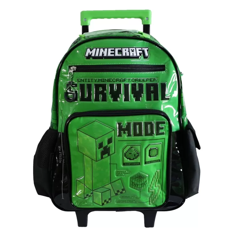Mochila Escolar Cresko 2026 Minecraft 16" Art.MI190
